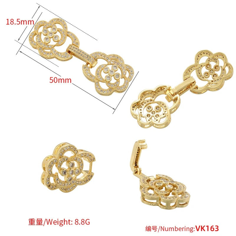 1 Pcs Hooks Accesories Supplies Brass Cubic Zirconia Connectors