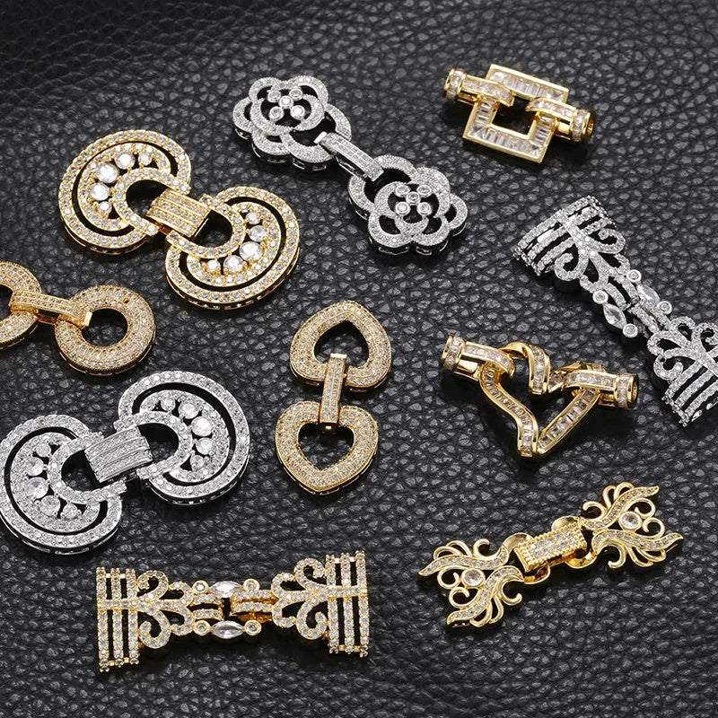 1 Pcs Hooks Accesories Supplies Brass Cubic Zirconia Connectors
