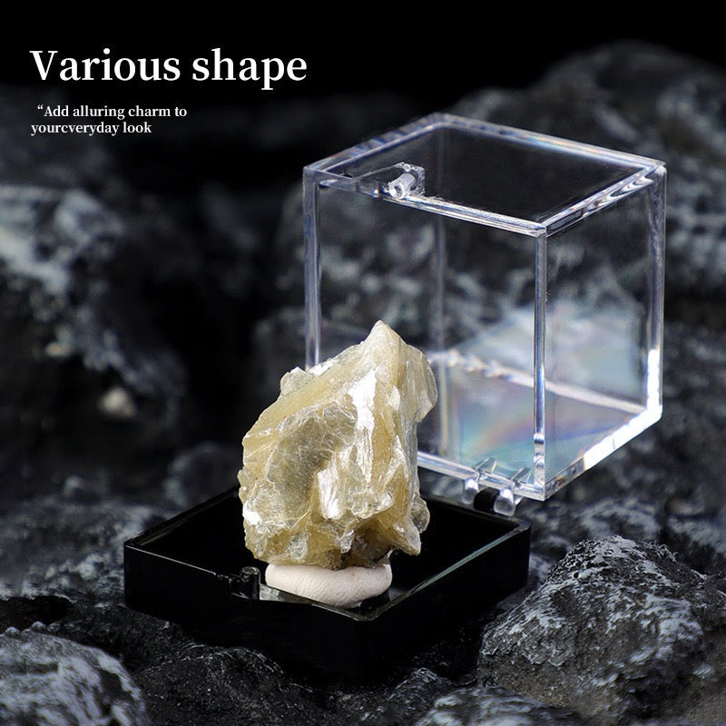 Micro Mineral Box Raw Crystal Gemstone Collection Box
