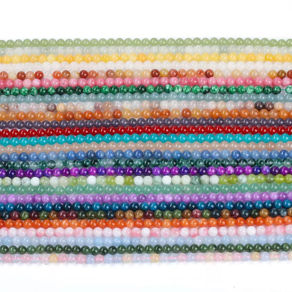 $1.99-8mm Color Jade Beads Round Smooth/Faceted Beads