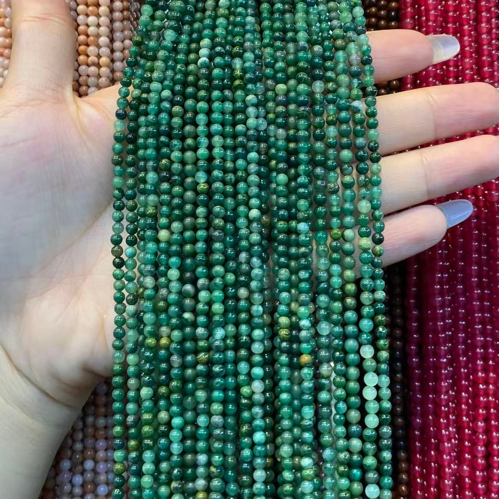 Tiny Round Smooth Beads Gemstone/Quartz/Jasper/Agate 2mm 3mm 4mm