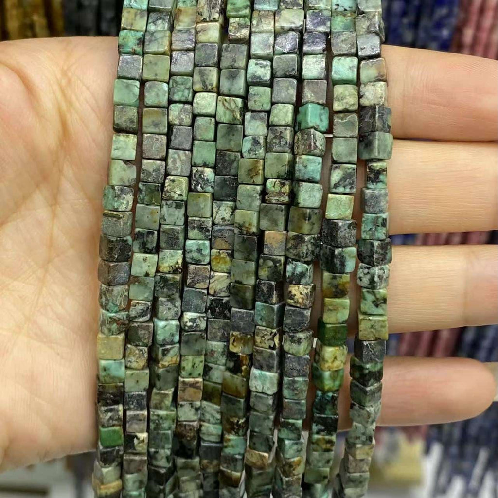 Square Cube Beads 4x4mm Quartz/Jasper/Agate/Crystal