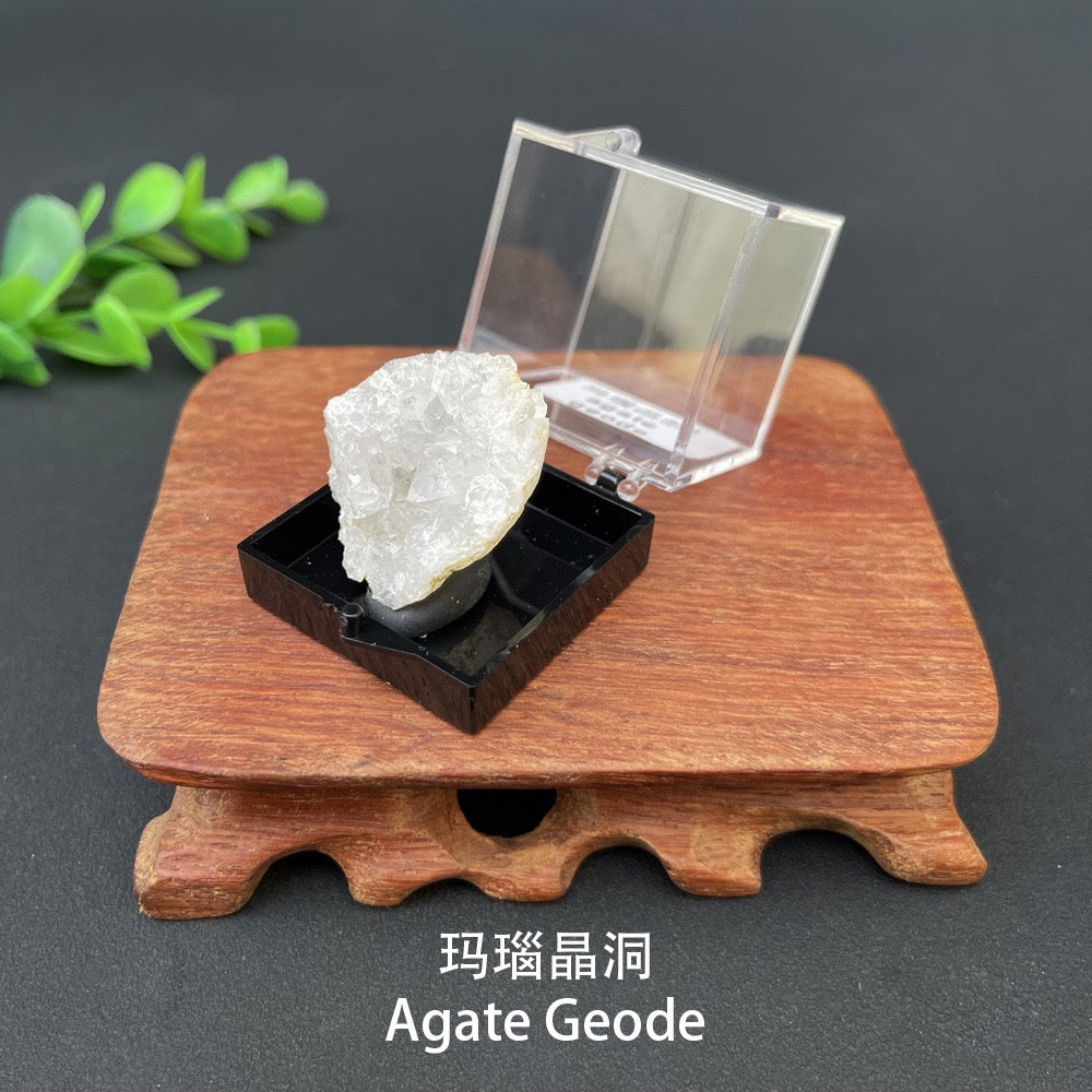 Micro Mineral Box Raw Crystal Gemstone Collection Box