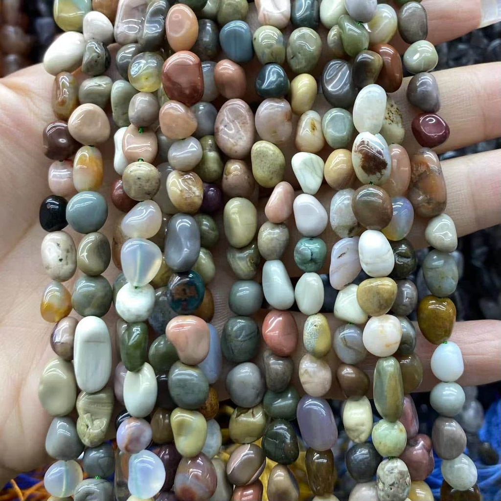 Nugget Smooth Beads 6-8mm Gemstone/Quartz/Jasper/Agate