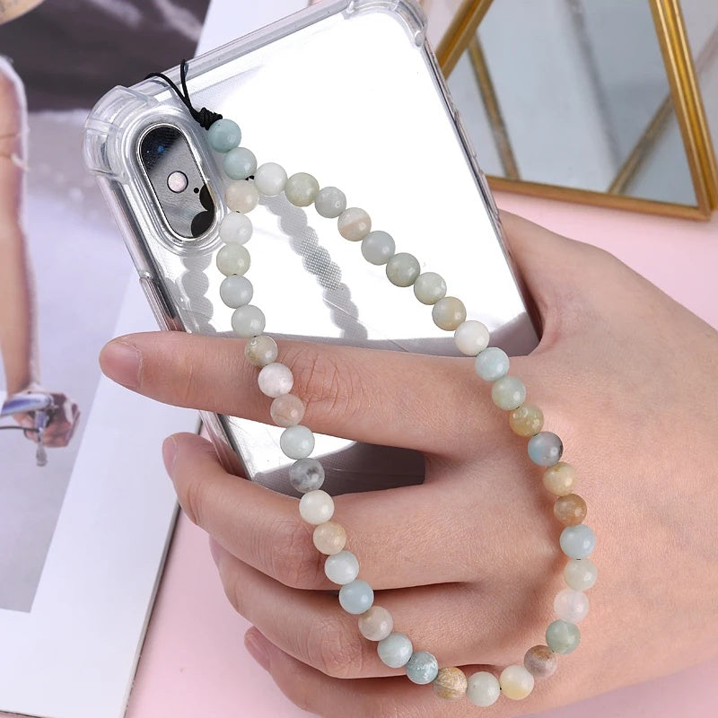 6MM Beaded Phone Chain New Anti Lost Phone Strap 32cm