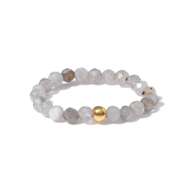 3mm Multi Round Faceted Bead Ring Elastic Rings Stackable
