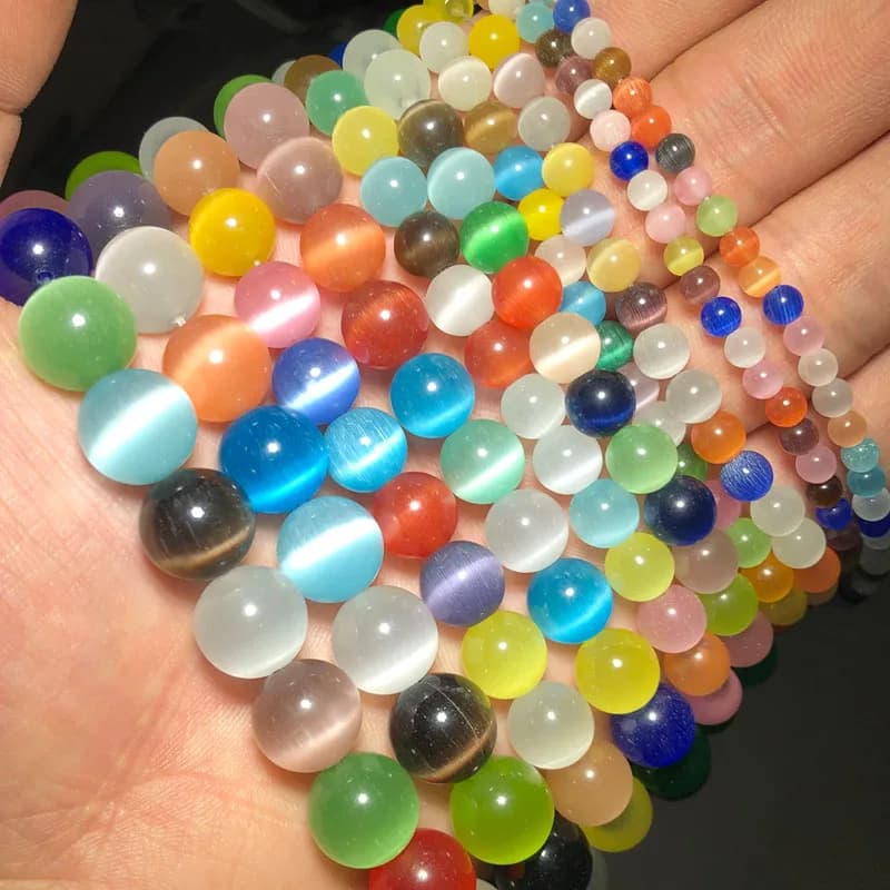 Mixed Colors Cat's Eye Beads 4/6/8/10/12MM