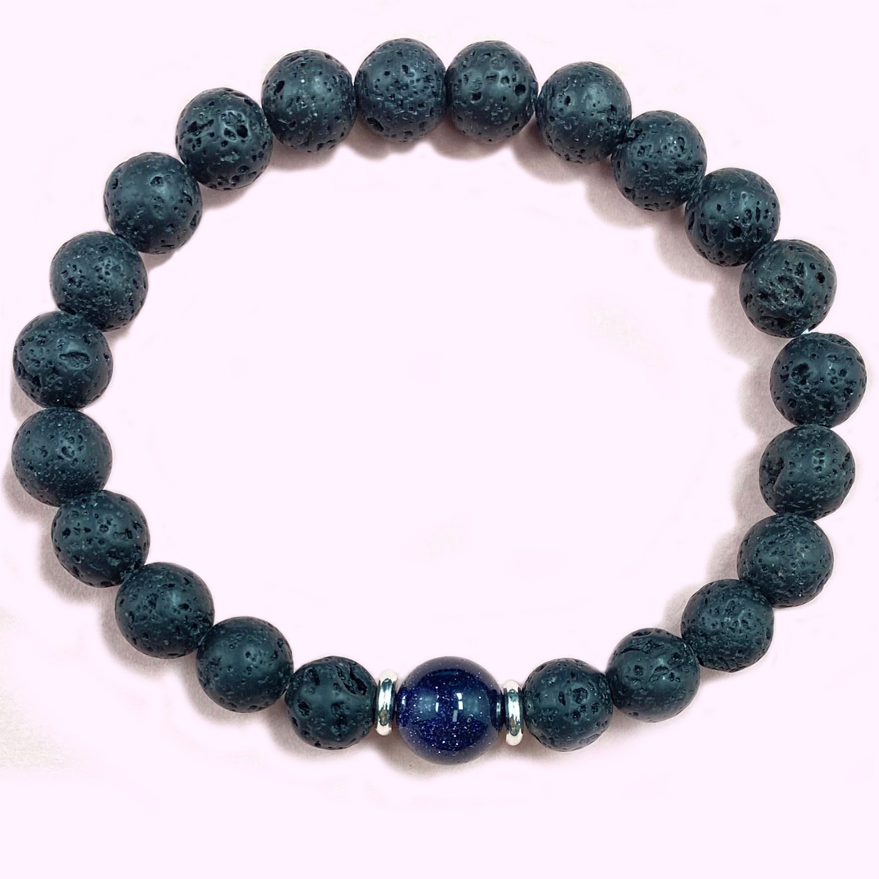 Lava with Sandstone for Weight Loss Crystal Bracelet