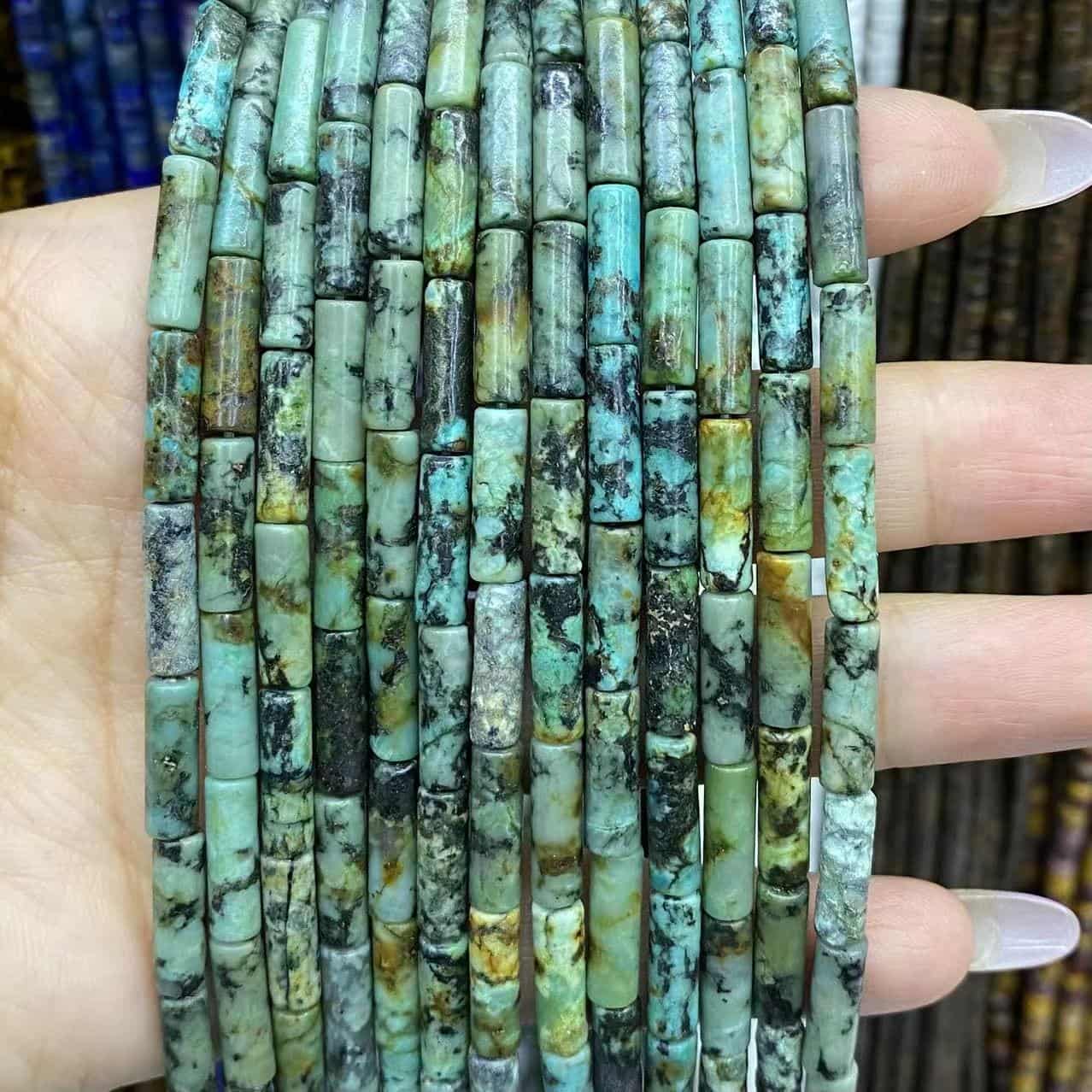 Cylindrical Tube Beads 4x13mm Quartz/Jasper/Agate/Crystal
