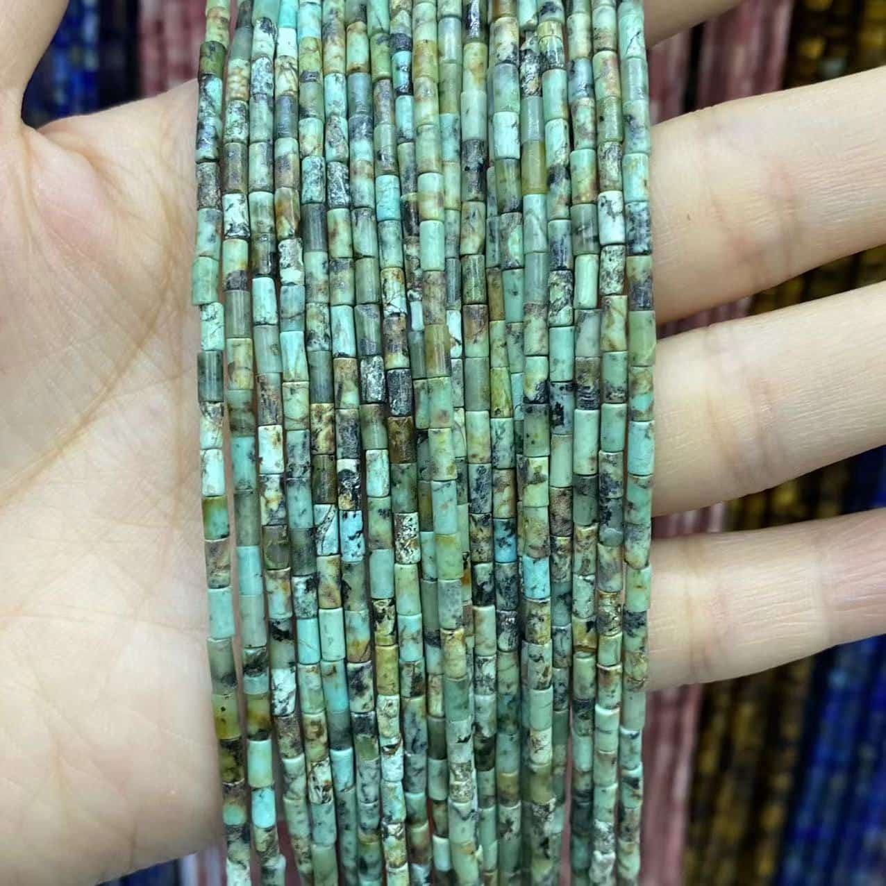 Cylindrical Tube Beads 2x4mm Quartz/Jasper/Agate/Crystal