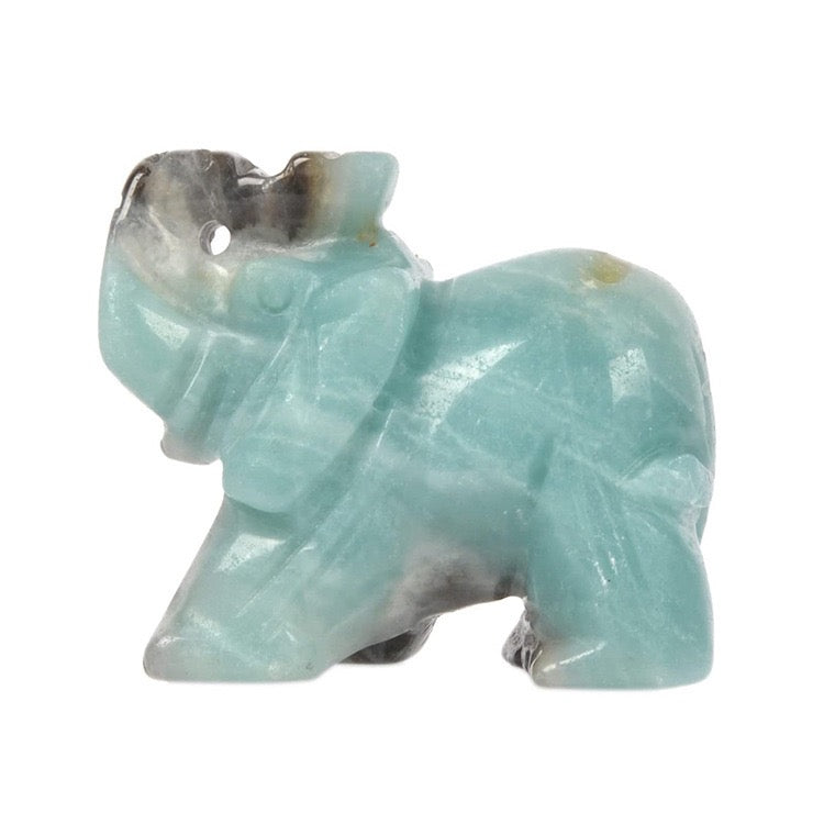 Elephant Figurine Hand Carved Animal Figurine