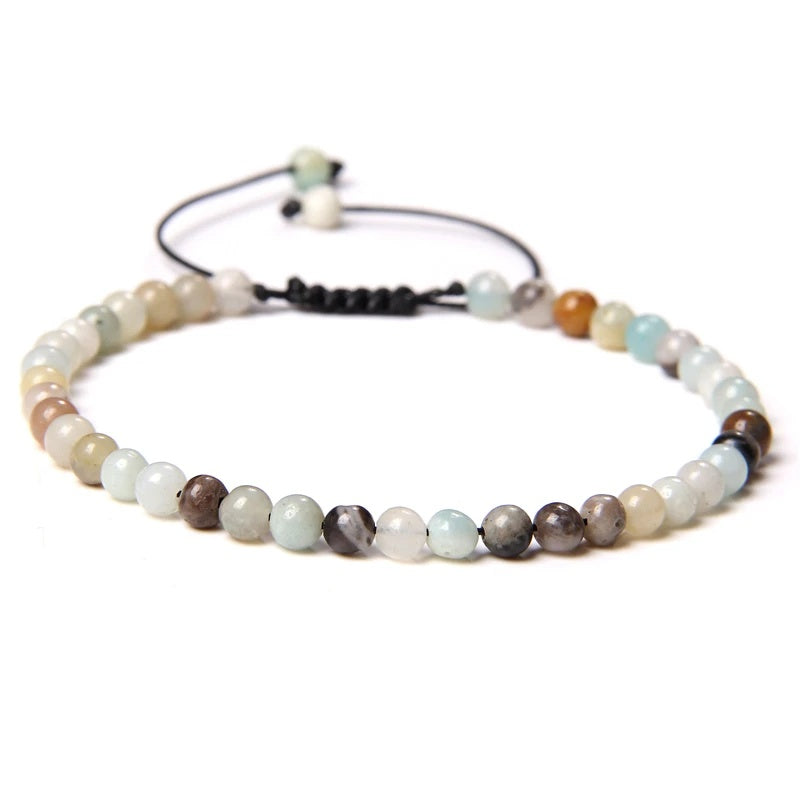 Beads Bracelet Adjustable Rope String Braided Bracelets 4mm 6mm 8mm