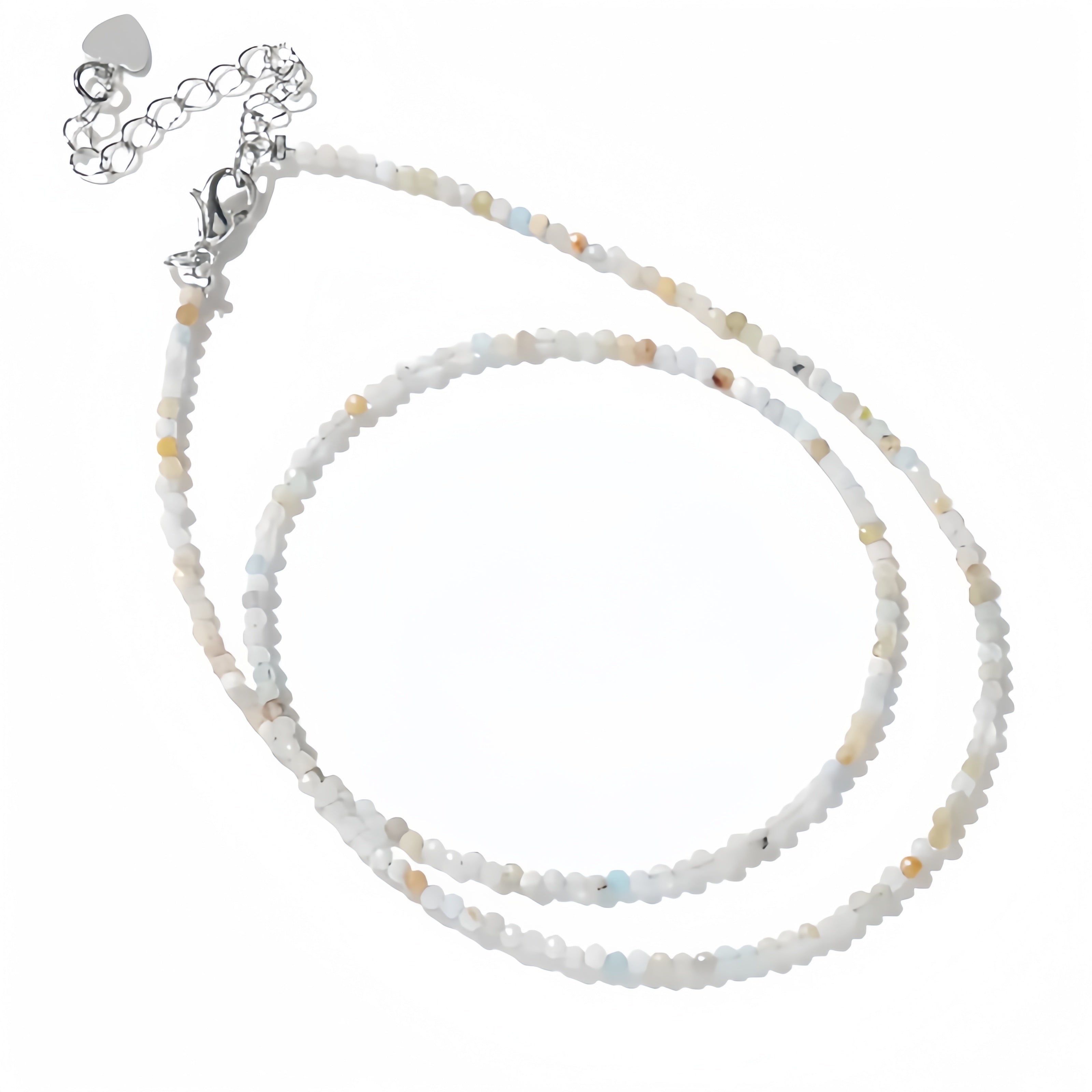 2mm Shining Beads Stone Necklace Choker Jewelry