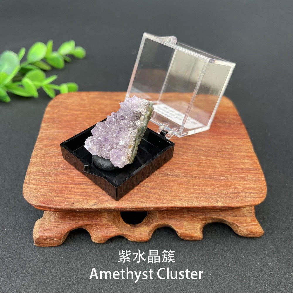 Micro Mineral Box Raw Crystal Gemstone Collection Box