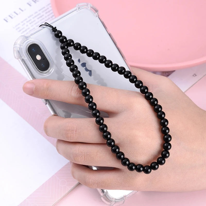 6MM Beaded Phone Chain New Anti Lost Phone Strap 32cm