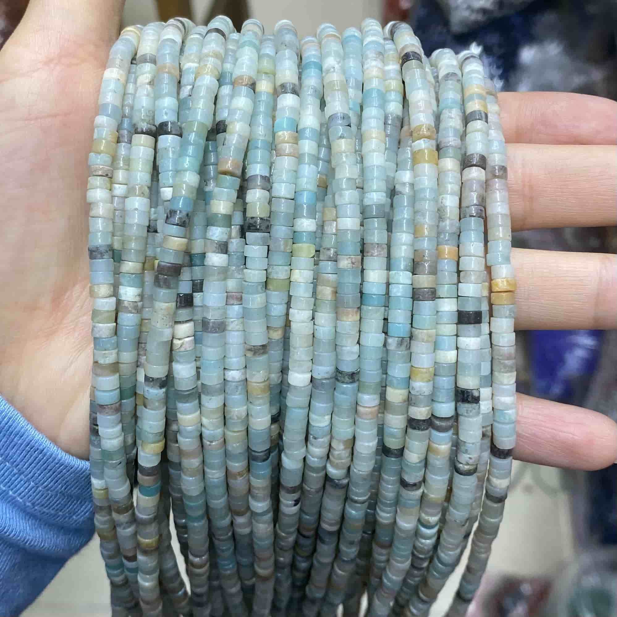 Heishi Rondelle Beads 2x4mm Quartz/Jasper/Agate/Crystal