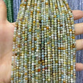 2mm 3mm 4mm Faceted Round Amazonite Beads