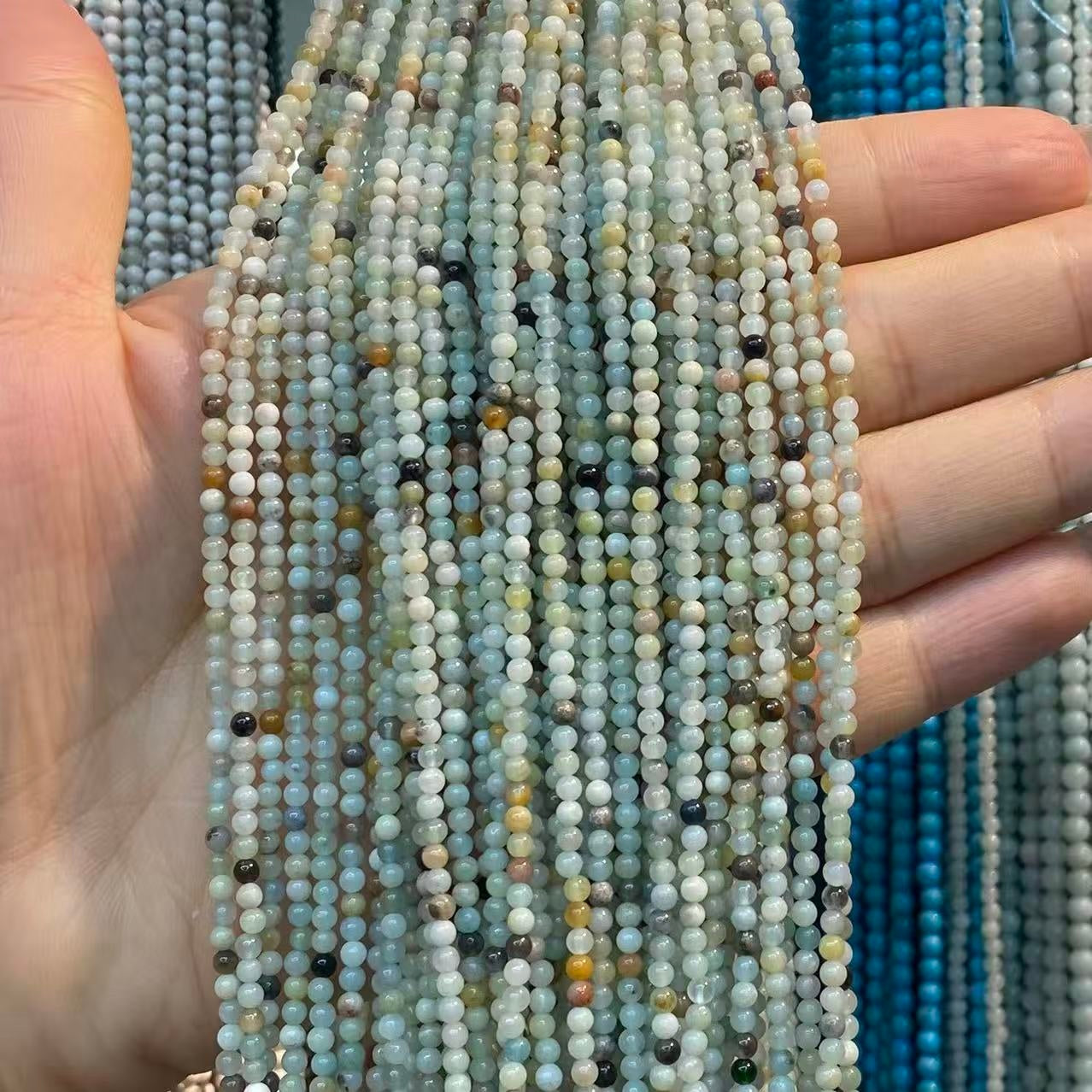 Tiny Round Smooth Beads Gemstone/Quartz/Jasper/Agate 2mm 3mm 4mm