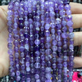 Coin Shape Amethyst Beads