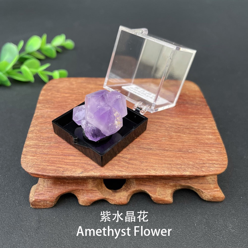 Micro Mineral Box Raw Crystal Gemstone Collection Box