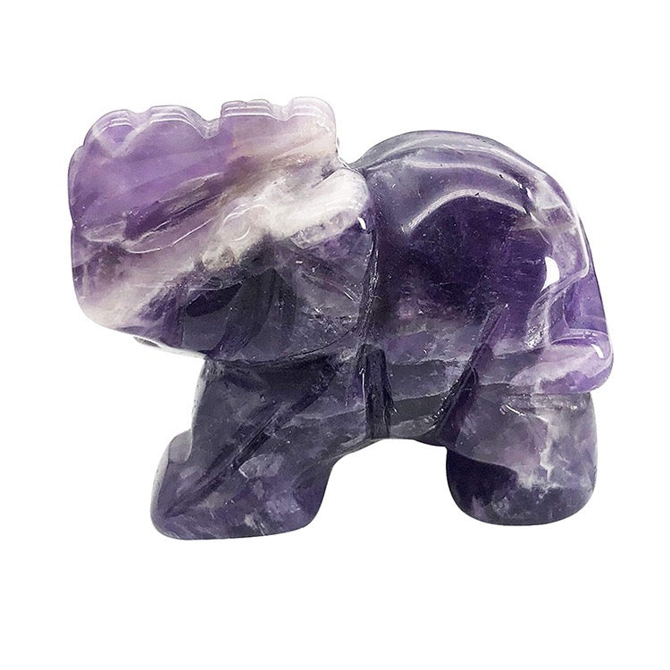 Elephant Figurine Hand Carved Animal Figurine