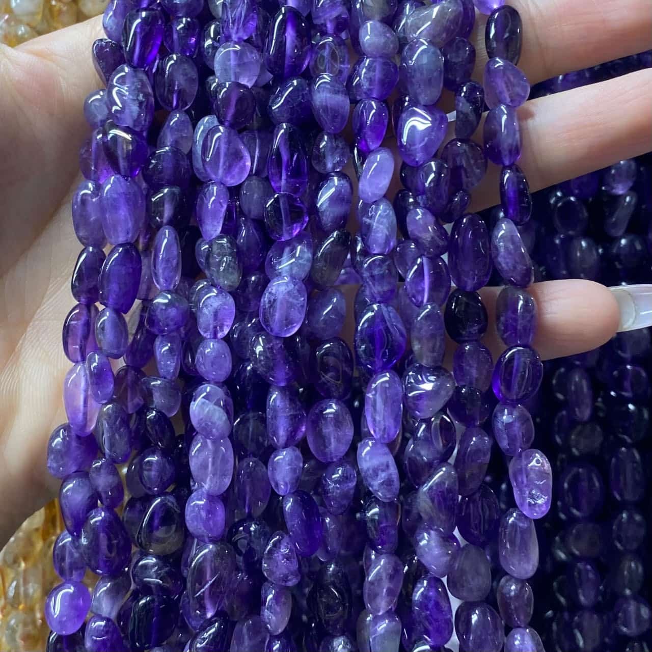 Nugget Smooth Beads 6-8mm Gemstone/Quartz/Jasper/Agate