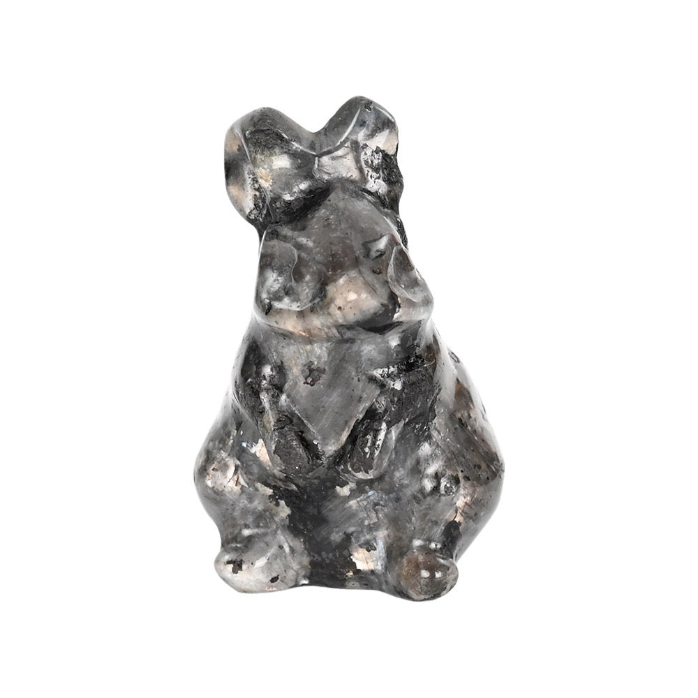 Cute Rabbit Statue Hand Carved Animal Figurine