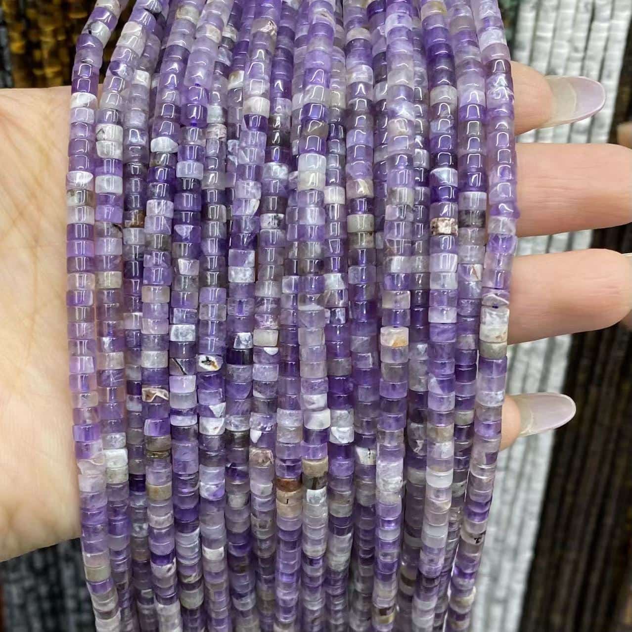 Heishi Rondelle Beads 2x4mm Quartz/Jasper/Agate/Crystal