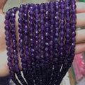 Faceted Round Amethyst Beads
