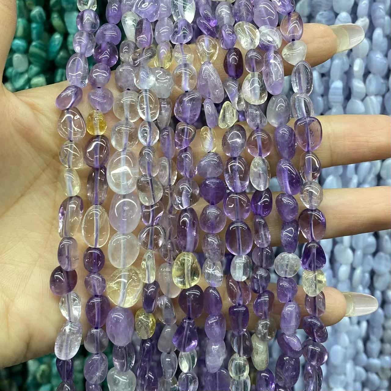 Nugget Smooth Beads 6-8mm Gemstone/Quartz/Jasper/Agate