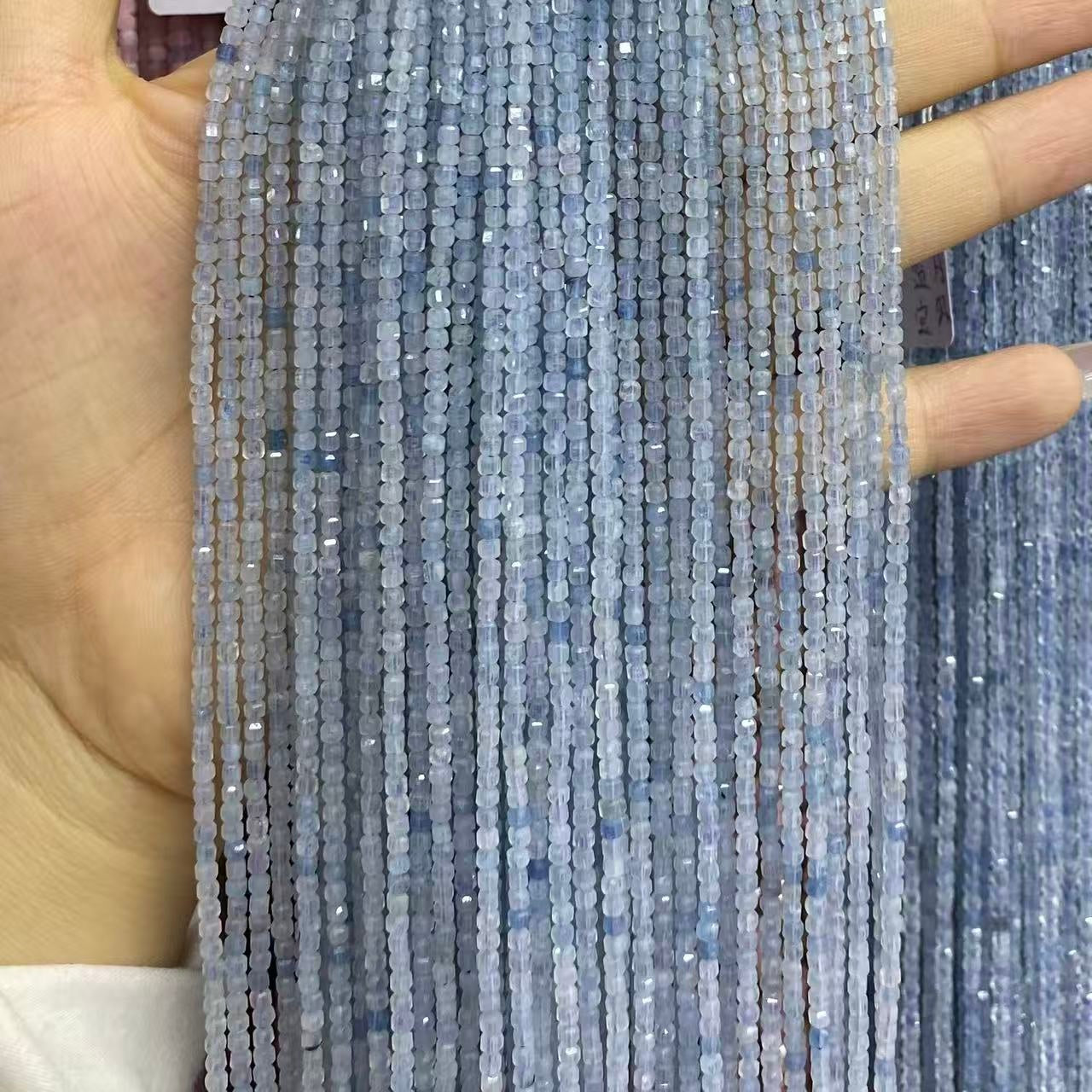 Tiny Square Faceted Beads 2-3mm Gemstone/Quartz/Jasper/Agate