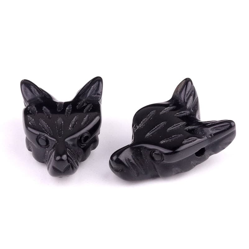 Wolf Head Statue Hand Carved Animal Figurine