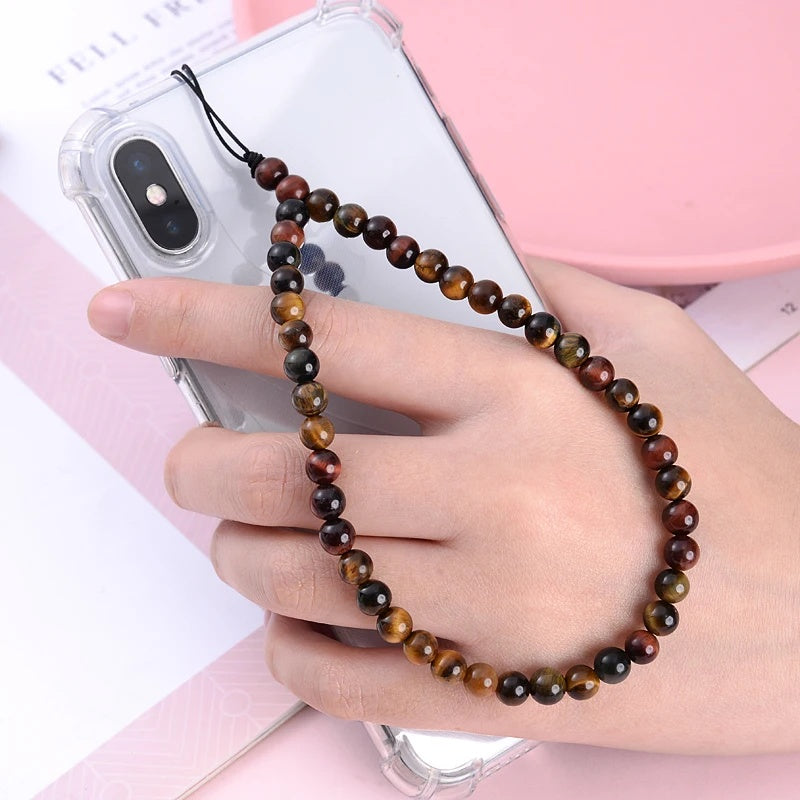 6MM Beaded Phone Chain New Anti Lost Phone Strap 32cm