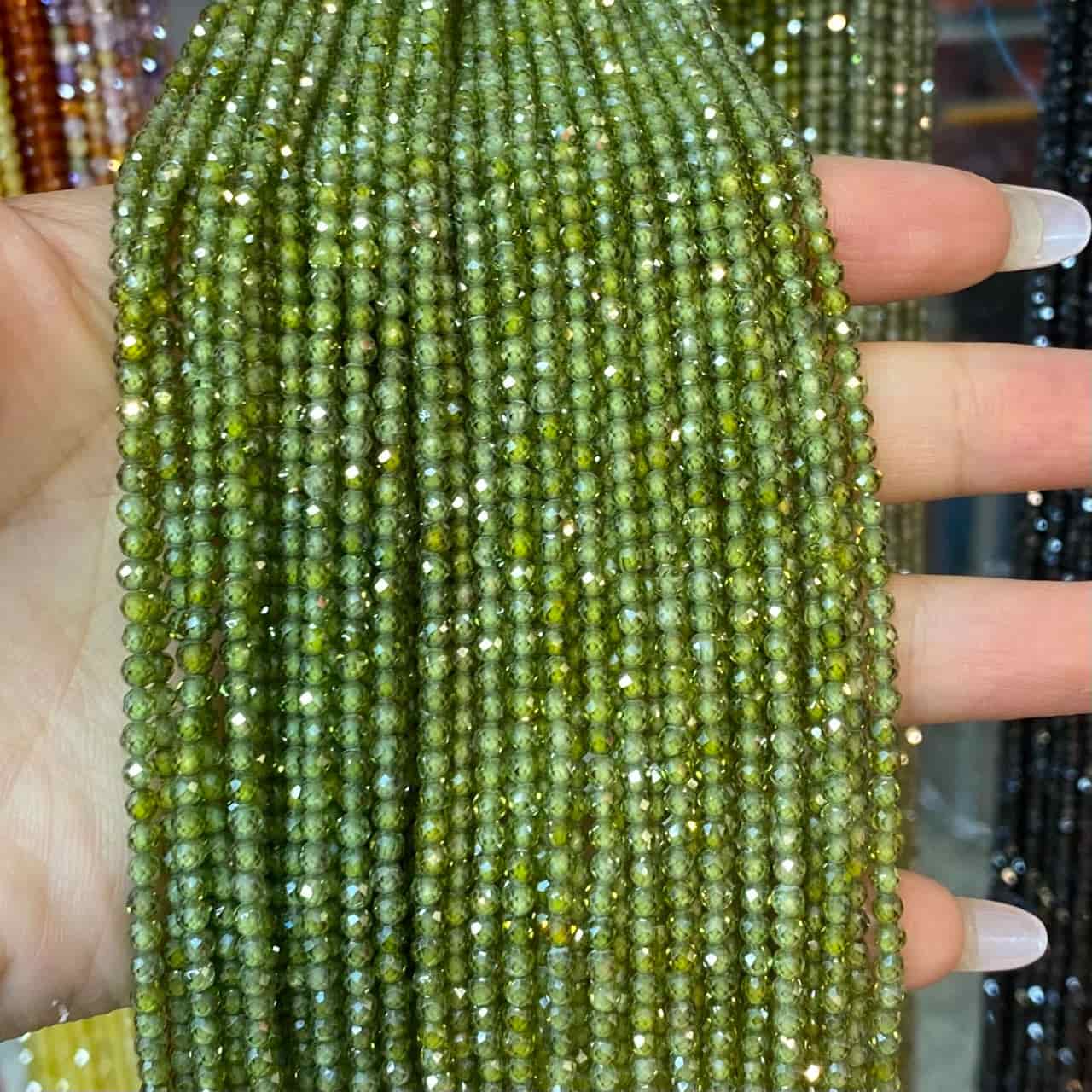 Cubic Zirconia Beads CZ Round Faceted Beads 2mm 3mm 4mm