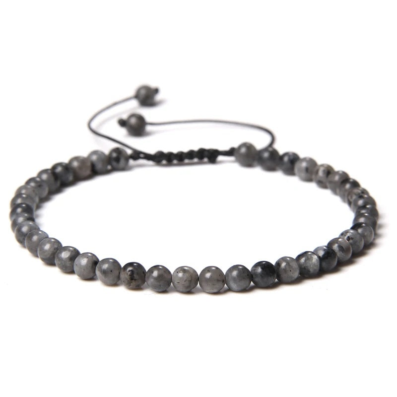 Beads Bracelet Adjustable Rope String Braided Bracelets 4mm 6mm 8mm