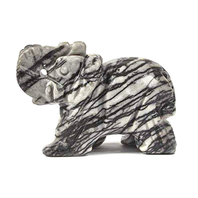 Elephant Figurine Hand Carved Animal Figurine