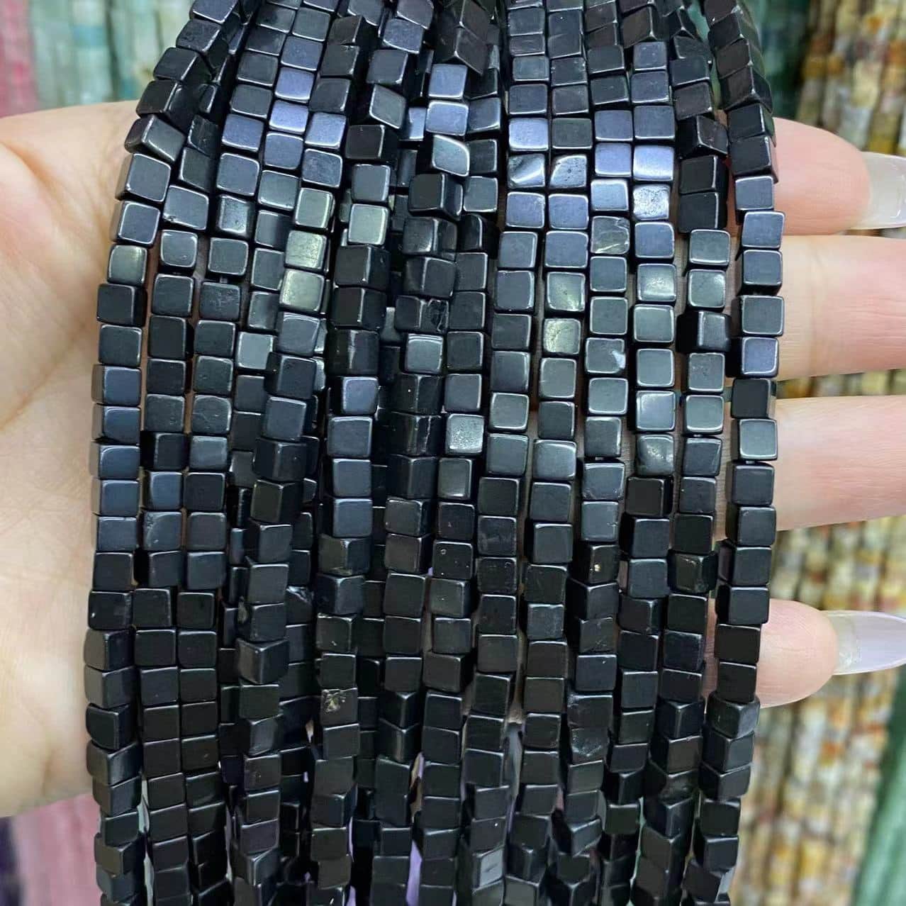 Square Cube Beads 4x4mm Quartz/Jasper/Agate/Crystal