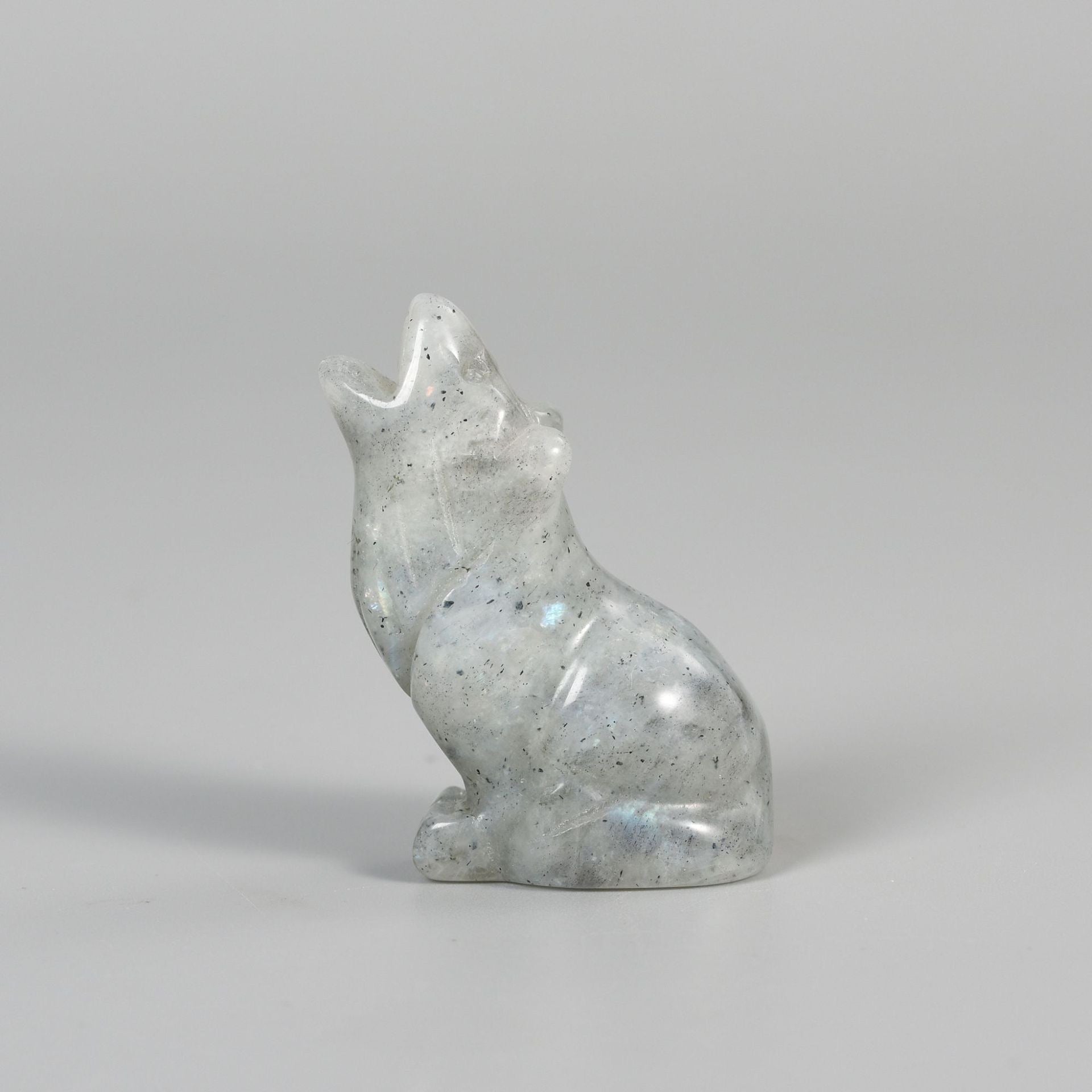 Wolf  Statue Hand Carved Animal Figurine