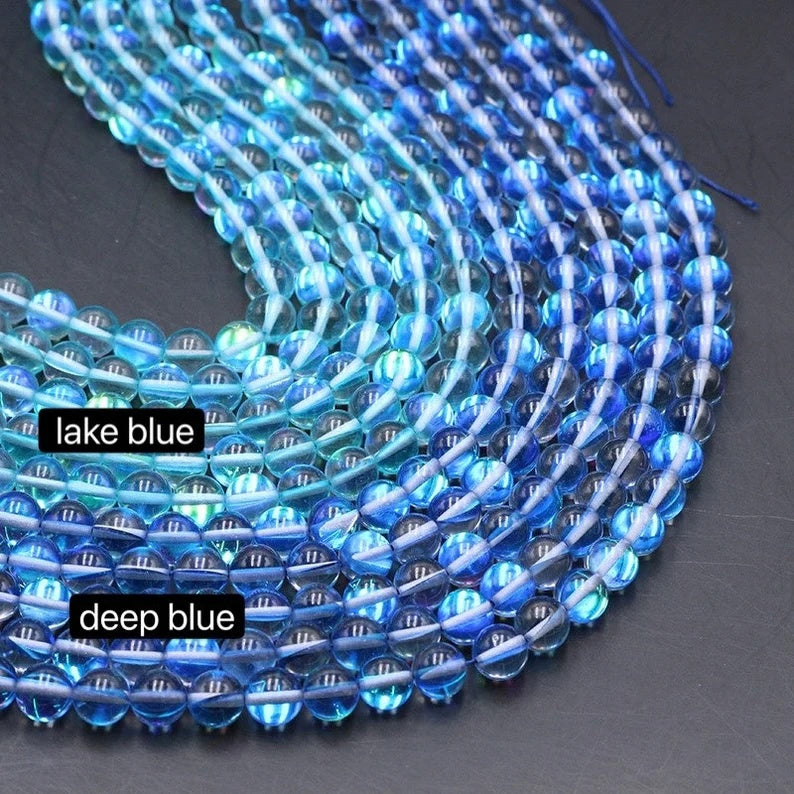 Mystic Aura Quartz Beads, Aurora Borealis Crystal 6-12mm