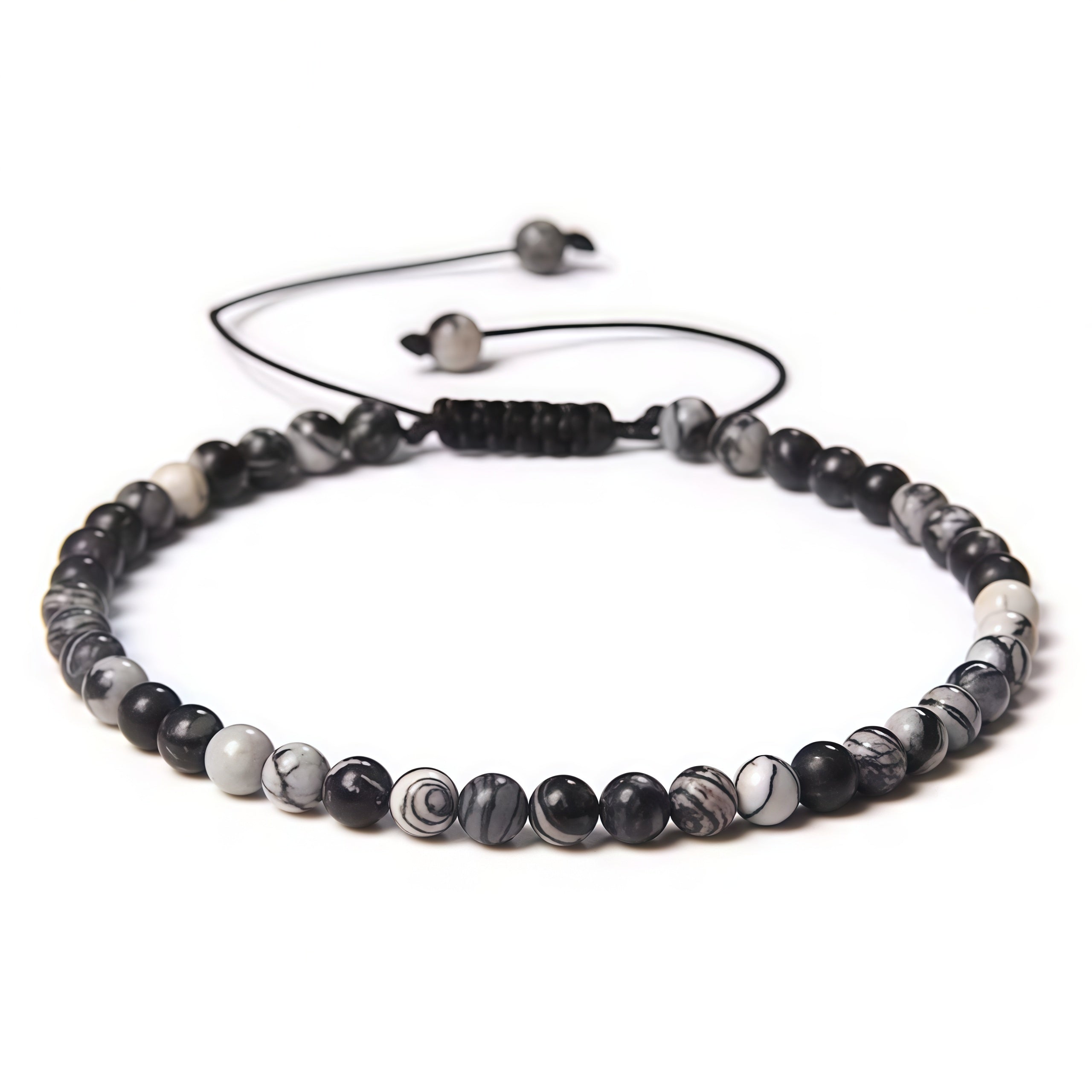 Beads Bracelet Adjustable Rope String Braided Bracelets 4mm 6mm 8mm