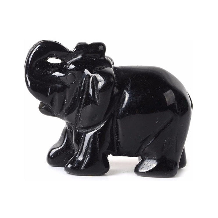 Elephant Figurine Hand Carved Animal Figurine
