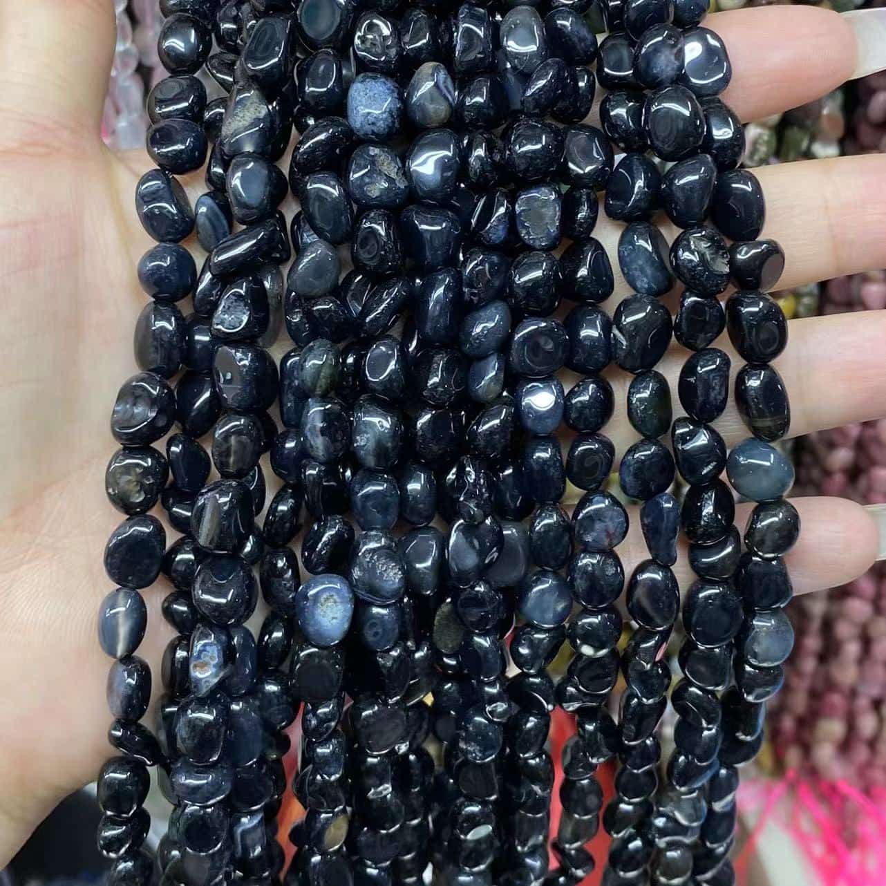 Nugget Smooth Beads 6-8mm Gemstone/Quartz/Jasper/Agate