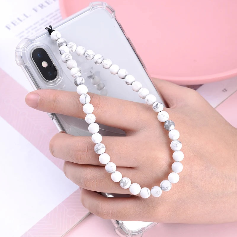 6MM Beaded Phone Chain New Anti Lost Phone Strap 32cm