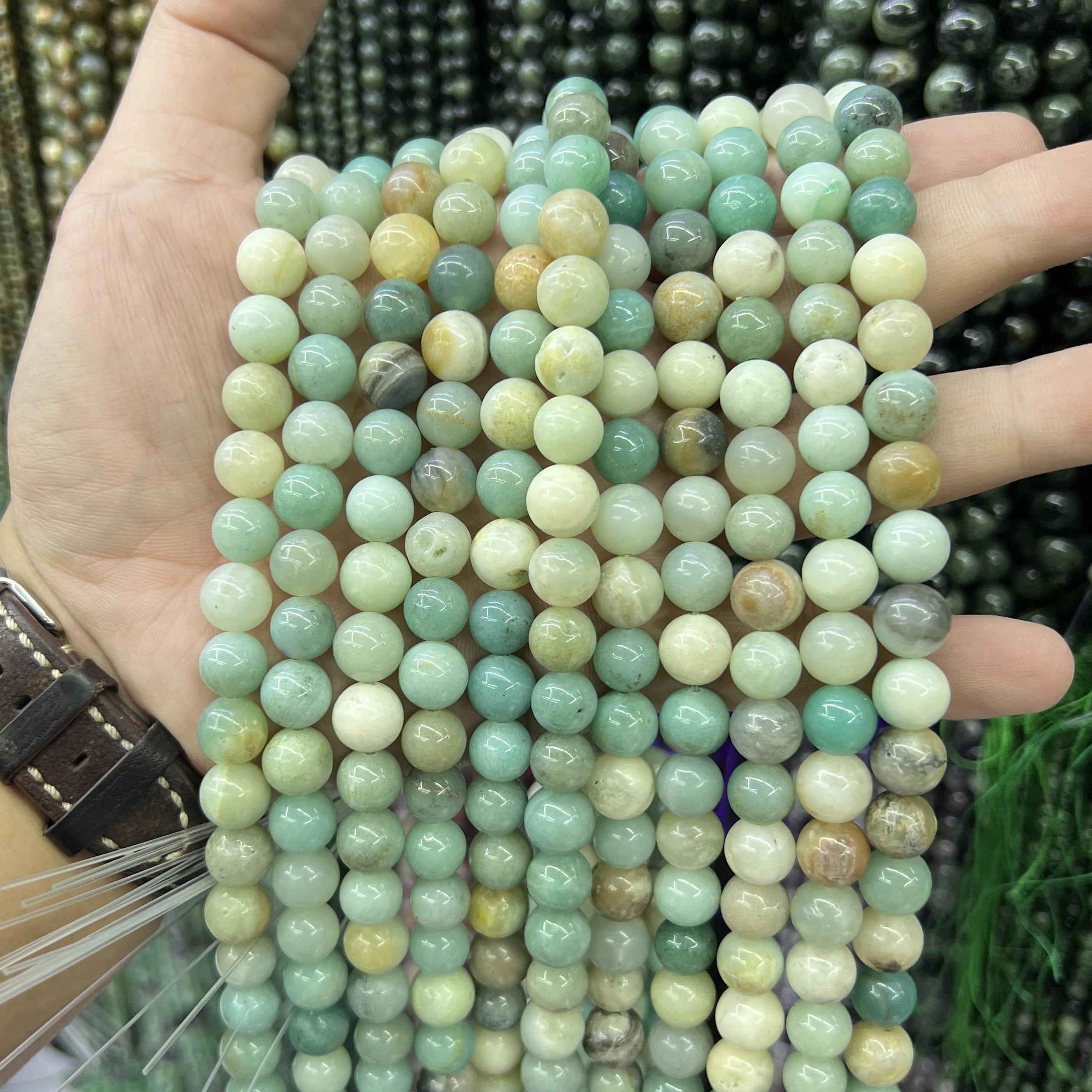 $2.5--8mm semi precious beads #1 Free Shipping