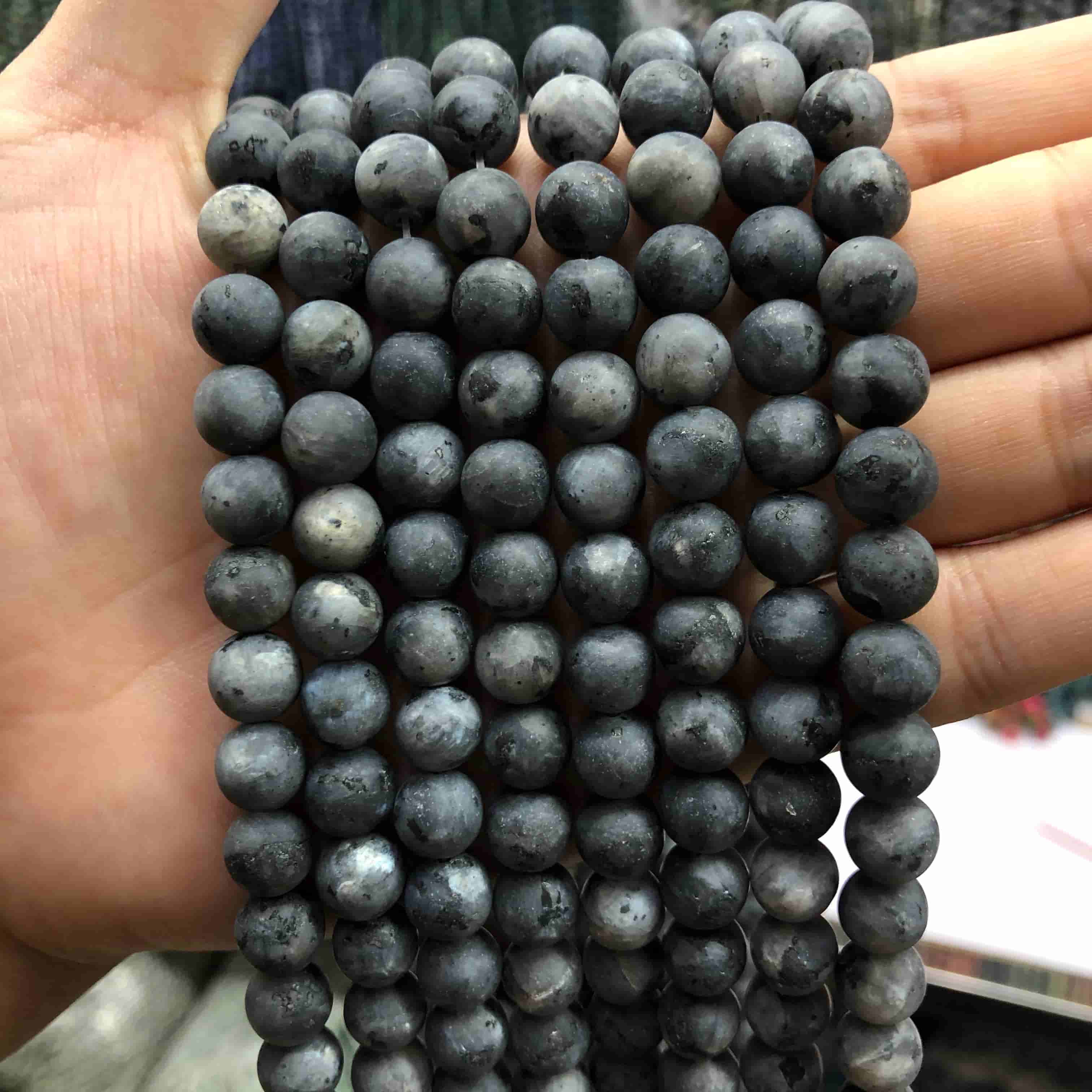 Round Matte Beads Crystal/Quartz/Jasper/Agate 4mm 6mm 8mm 10mm