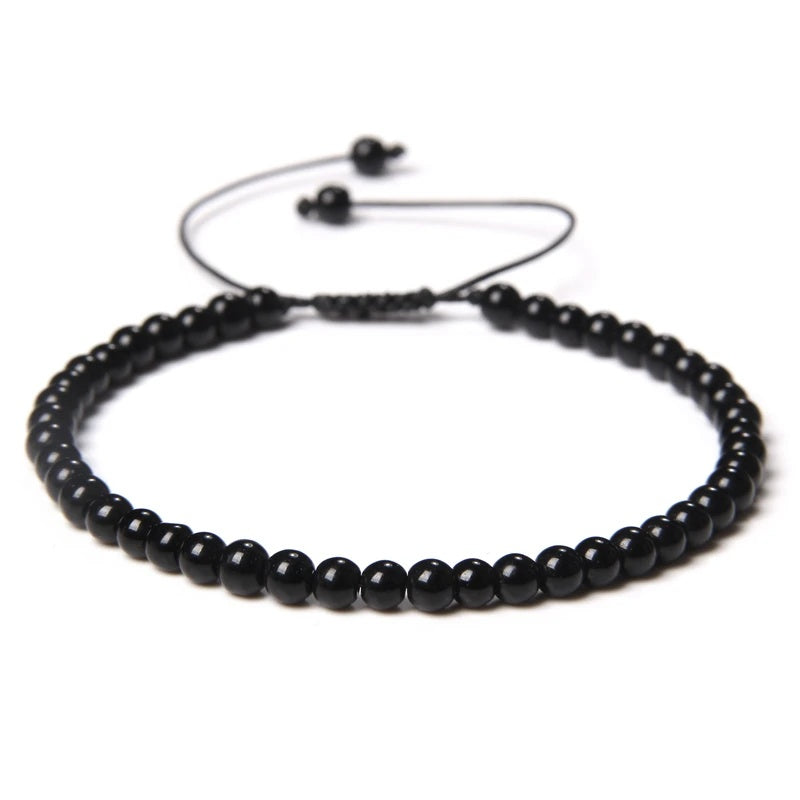 Beads Bracelet Adjustable Rope String Braided Bracelets 4mm 6mm 8mm