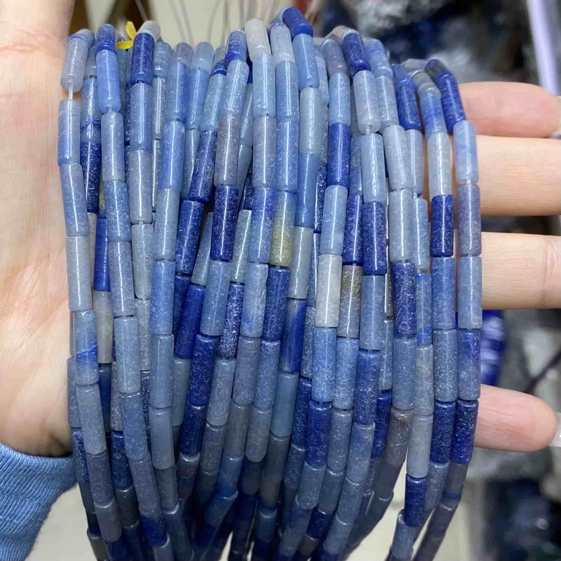 Cylindrical Tube Beads 4x13mm Quartz/Jasper/Agate/Crystal