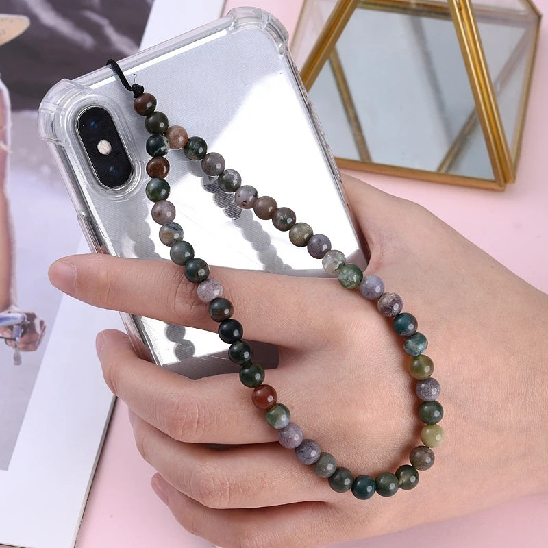 6MM Beaded Phone Chain New Anti Lost Phone Strap 32cm