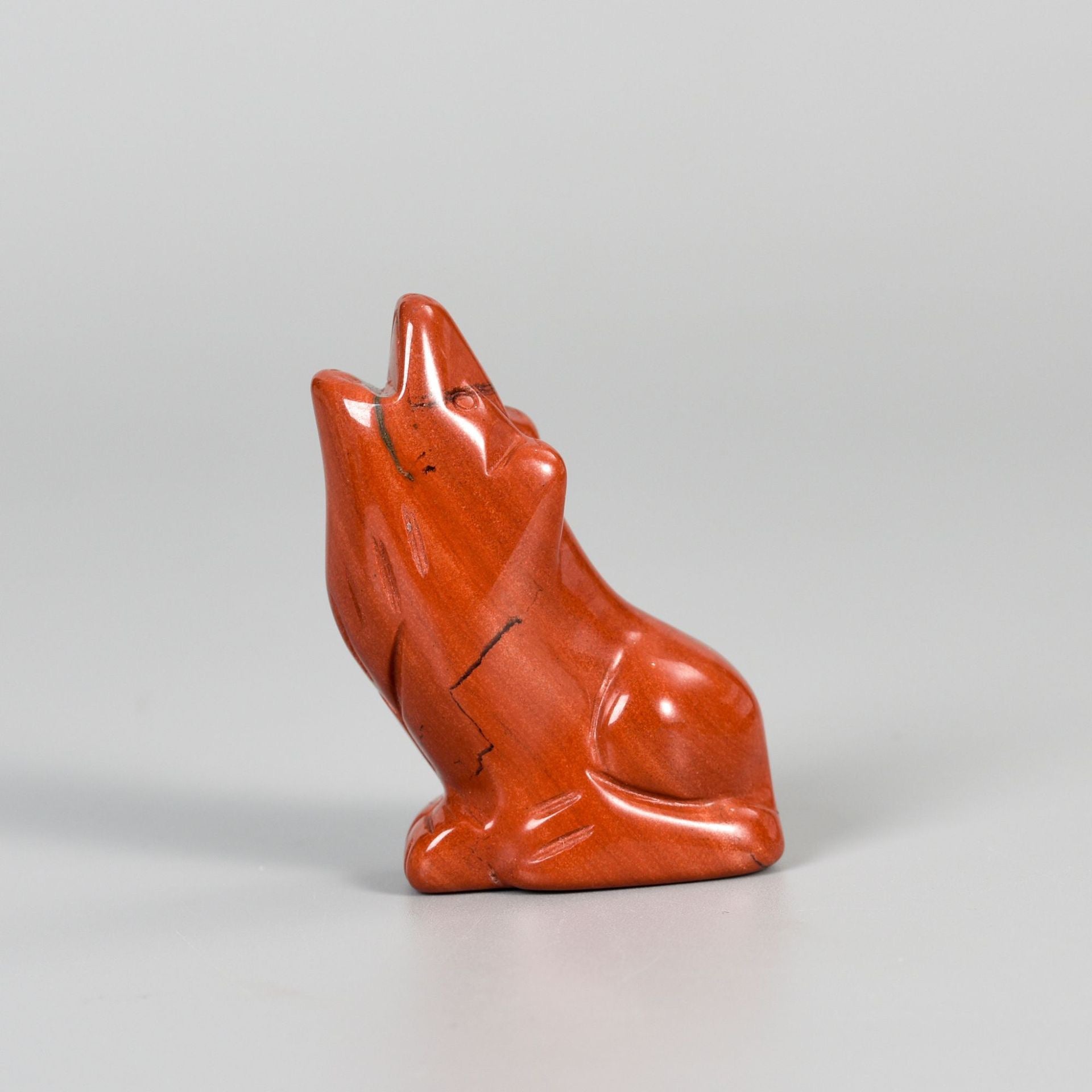 Wolf  Statue Hand Carved Animal Figurine