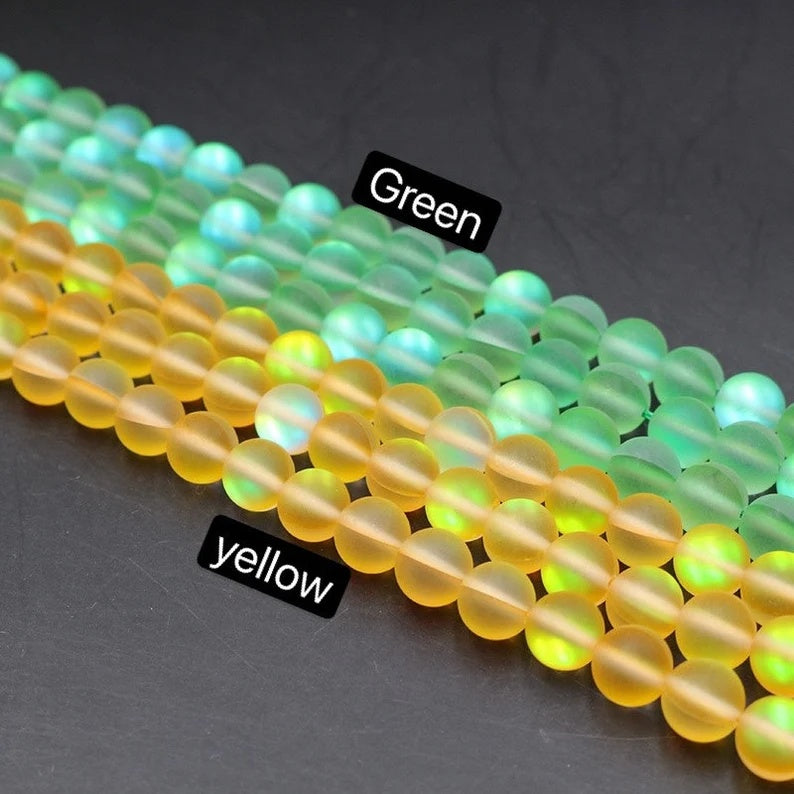 Mystic Aura Quartz Beads, Aurora Borealis Crystal 6-12mm